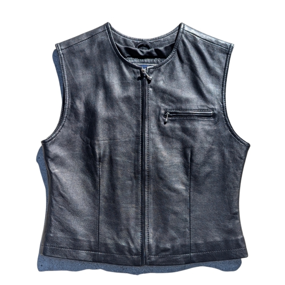 Black Leather Vest
